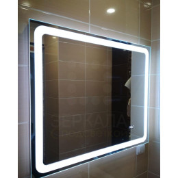 Зеркало для ванной комнаты с LED подсветкой Равенна 90х80 см