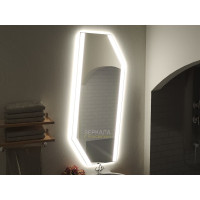 Зеркало с подсветкой для ванной комнаты Спейс Лонг 60х80 см