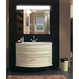Зеркало в ванную с LED подсветкой Аврора размер 70х70 см